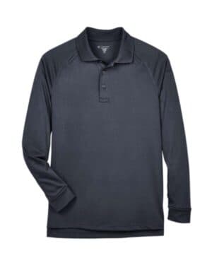 DARK CHARCOAL Harriton M211L men's advantage long sleeve tactical polo