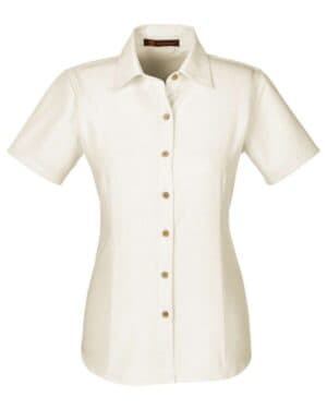 Harriton M560W women's barbados textured campshirt