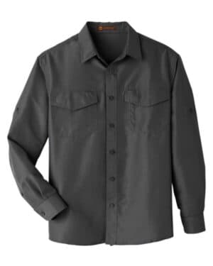 DARK CHARCOAL Harriton M580L men's key west performance staff shirt
