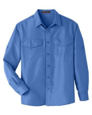 POOL BLUE Harriton M580L men's key west performance staff shirt