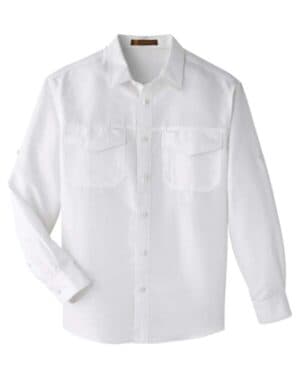 WHITE Harriton M580L men's key west performance staff shirt