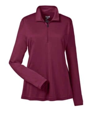 SPORT MAROON TT31W women's zone performance quarter-zip pullover
