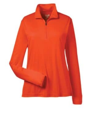 SPORT ORANGE TT31W women's zone performance quarter-zip pullover