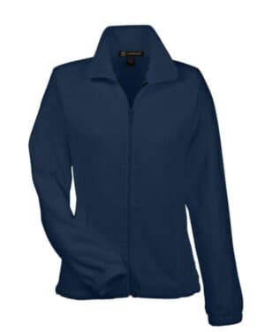 NAVY Harriton M990W women's full-zip fleece