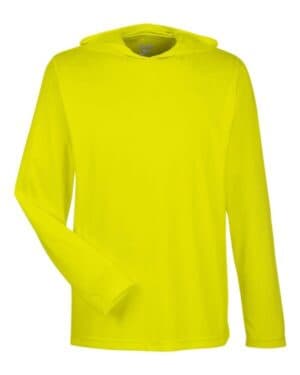 SAFETY YELLOW Team 365 TT41 men's zone performance hooded t-shirt