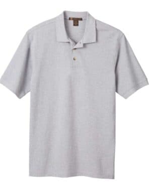 GREY HEATHER Harriton M200 men's pique polo