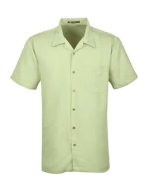GREEN MIST Harriton M570 men's bahama cord camp shirt