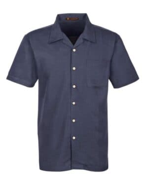 NAVY Harriton M570 men's bahama cord camp shirt
