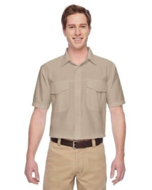 KHAKI M580 men's key west short sleeve performance staff shirt