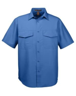 POOL BLUE M580 men's key west short sleeve performance staff shirt