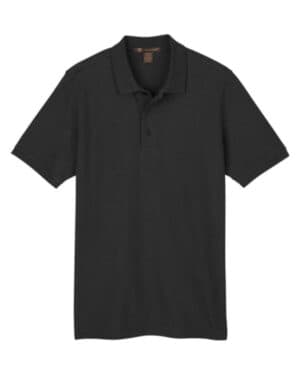 BLACK Harriton M205 men's valiant cotton snag protect polo