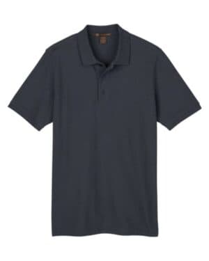 DARK CHARCOAL Harriton M205 men's valiant cotton snag protect polo