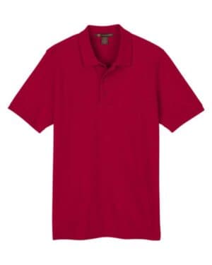 RED Harriton M205 men's valiant cotton snag protect polo