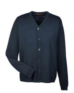 DARK NAVY M425 men's pilbloc v-neck button cardigan sweater
