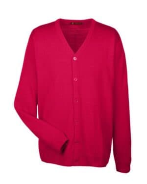 RED M425 men's pilbloc v-neck button cardigan sweater