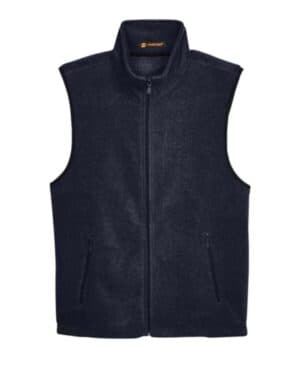 Harriton M985 unisex fleece full-zip vest