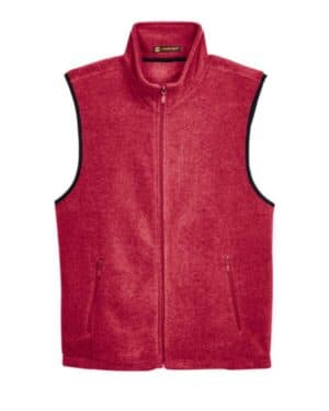 Harriton M985 unisex fleece full-zip vest