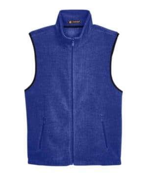 Harriton M985 unisex fleece full-zip vest