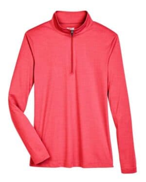SPORT RED HEATHER TT31HW women's zone sonic heather performance quarter-zip pullover