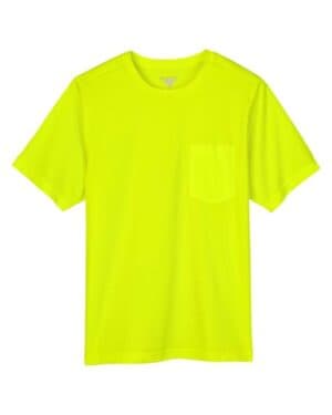 SAFETY YELLOW Harriton M118 unisex charge snag and soil protect t-shirt