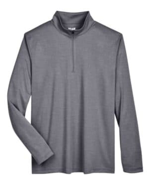 DARK GREY HEATHER TT31H men's zone sonic heather performance quarter-zip pullover