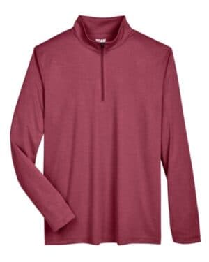 SPORT MAROON HEATHER TT31H men's zone sonic heather performance quarter-zip pullover