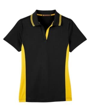 BLACK/ SUNRAY YELLOW M386W women's flash snag protection plus il colorblock polo