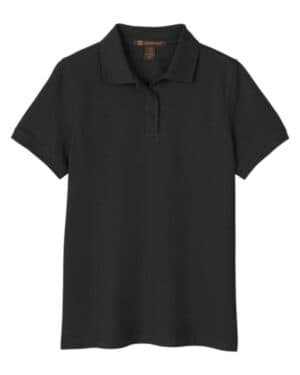 BLACK Harriton M205W women's valiant cotton snag protect polo