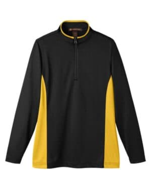 BLACK/ SUNRAY YELLOW M786W women's flash snag protection plus il colorblock quarter-zip pullover