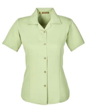 GREEN MIST Harriton M570W women's bahama cord campshirt