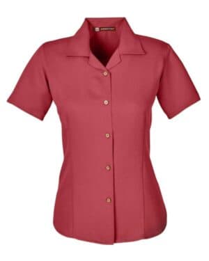TILE RED Harriton M570W women's bahama cord campshirt