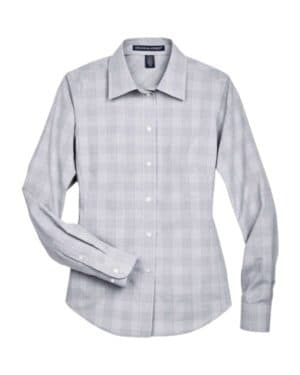 DG520W women's crown collection glen plaid woven dress shirt