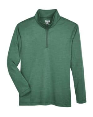 SPORT FOREST HEATHER TT31HY youth zone sonic heather performance quarter-zip pullolver