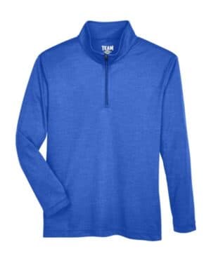 SPORT ROYAL HEATHER TT31HY youth zone sonic heather performance quarter-zip pullolver