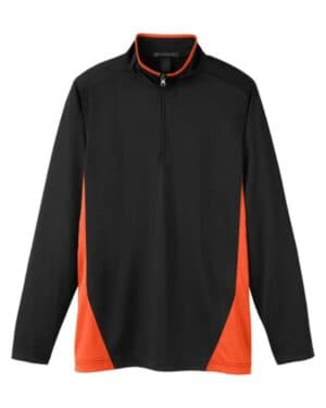 BLACK/ TEAM ORANGE M786 men's flash snag protection plus il colorblock quarter-zip pullover