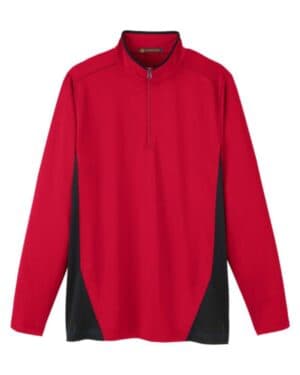 RED/ BLACK M786 men's flash snag protection plus il colorblock quarter-zip pullover