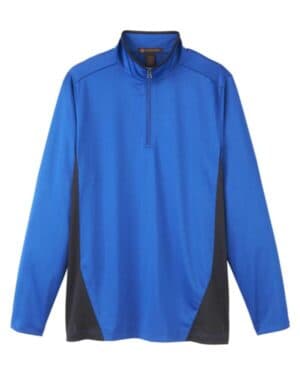 TRUE ROYAL/ BLACK M786 men's flash snag protection plus il colorblock quarter-zip pullover