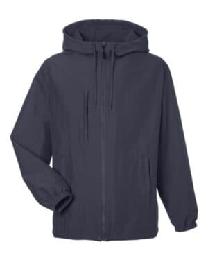 Harriton M73 unisex flex twill hooded jacket