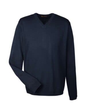 DARK NAVY Harriton M420 men's pilbloc v-neck sweater