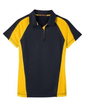 BLACK/ SAFETY YELLOW/ DARK CHARCOAL M385W women's advantage snag protection plus il colorblock polo