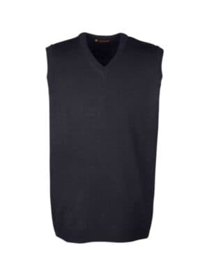 BLACK Harriton M415 men's pilbloc v-neck sweater vest