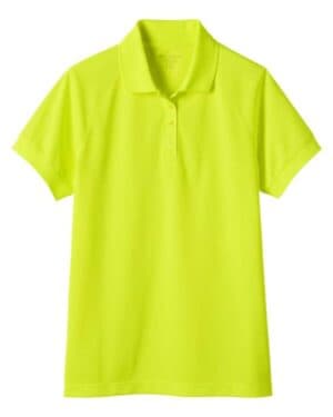 SAFETY YELLOW Harriton M208W women's charge snag and soil protect polo