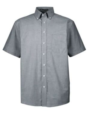 OXFORD GREY M600S men's oxford short sleeve with stain-release