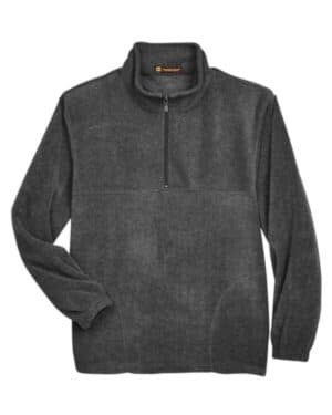 CHARCOAL Harriton M980 men's quarter-zip fleece pullover