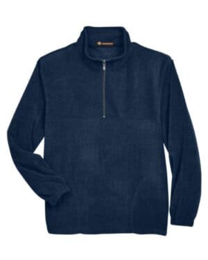 NAVY Harriton M980 men's quarter-zip fleece pullover