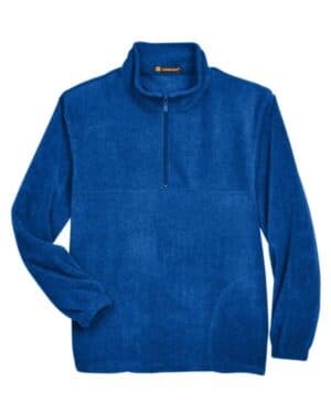 TRUE ROYAL Harriton M980 men's quarter-zip fleece pullover