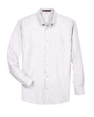 WHITE Harriton M600 men's long sleeve oxford shirt