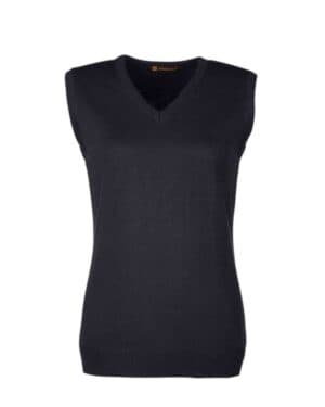 BLACK Harriton M415W women's pilbloc v-neck sweater vest