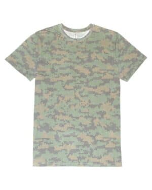 GREEN HEX CAMO Threadfast apparel 100A ultimate cvc t-shirt