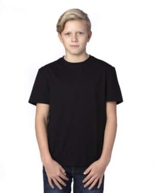 BLACK Threadfast apparel 600A youth ultimate cvc t-shirt
